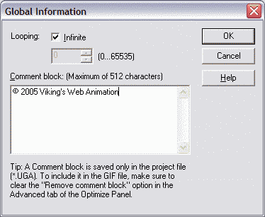 Global Information Popup