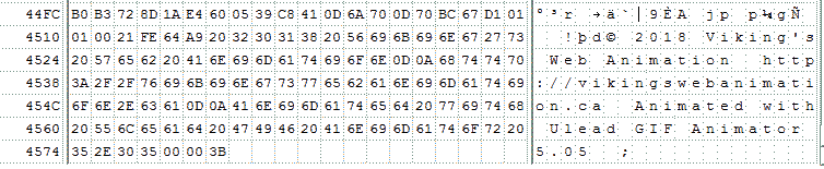 Hex editor view