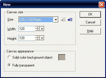 New dialog box