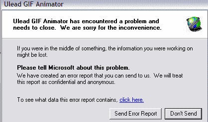 Error message